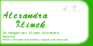 alexandra klimek business card
